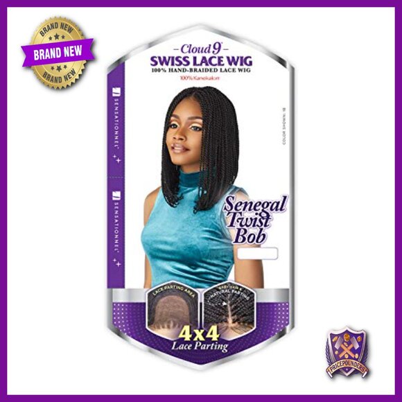 Hand Tied Swiss Lace Braided Wig With Large Parting Area main image 6